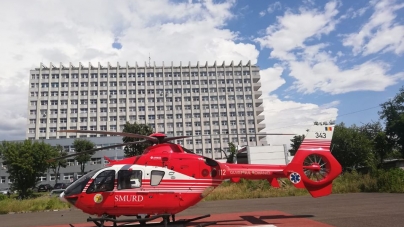 Intervenții aeriene: Pacienți cu accidente vasculare, aduși din Maramureșul Istoric în Baia Mare cu elicopterul SMURD