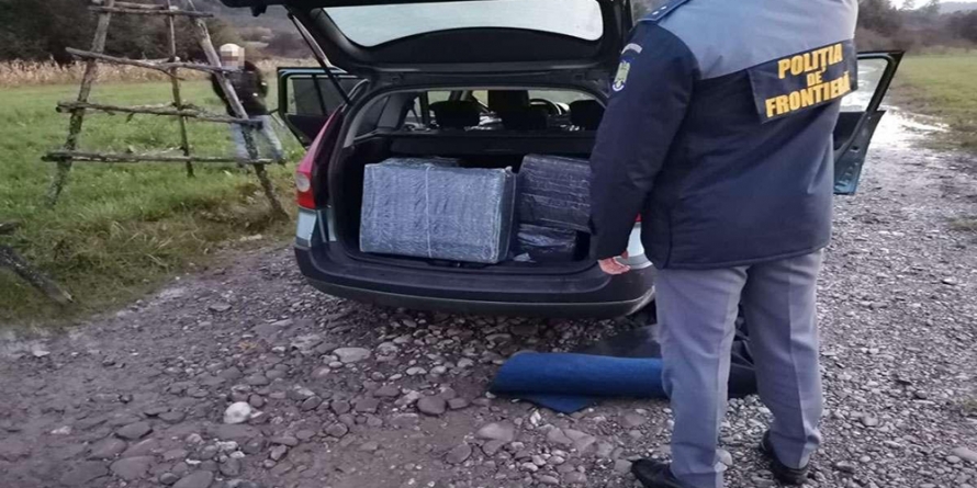 Ca în filme: Împușcături, un maramureșean prins și peste 8.000 de pachete cu țigări de contrabandă confiscate