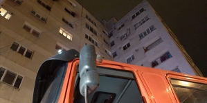 Baia Mare: Trei persoane au ajuns la Spitalul Județean în urma incendiului nocturn de pe bulevardul Traian (FOTO)