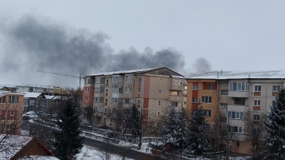 Actualizare: Alertă în Baia Mare: Incendiu violent la un service auto de pe strada Păltinișului. Fumul gros, vizibil de la mare distanță (VIDEO ȘI FOTO)