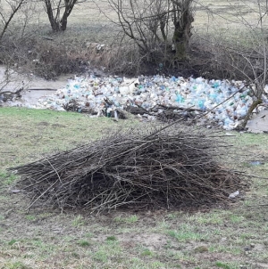 Lipsă de respect: „Pod de pet-uri” în zona Muzeului Satului din Sighetu Marmației. Reacția Gărzii de Mediu Maramureș (FOTO)