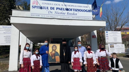 În Duminica Ortodoxiei: ATOCEM a dăruit o icoană pentru zona roșie a Spitalului de Pneumoftiziologie Baia Mare