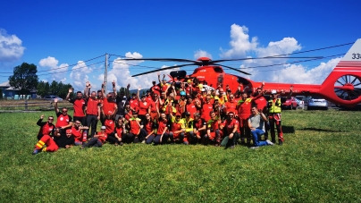 Un eveniment de succes: Salvamont Maramureș a desfășurat timp de trei zile o foarte amplă aplicație, la care a participat și un elicopter SMURD (VIDEO ȘI FOTO)