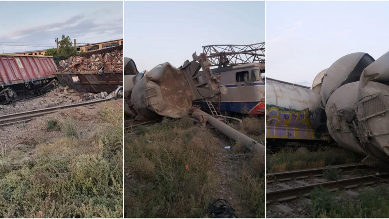 Situații în țara noastră: Două trenuri de marfă s-au ciocnit la Fetești. Întârzieri ale trenurilor de călători de până la 420 de minute, din cauza furtunilor