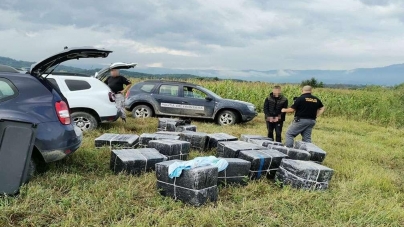Acţiuni “în forţă” la graniţa cu Ucraina pentru combaterea contrabandei de ţigări; Aproximativ 37.000 de pachete cu țigări au fost confiscate