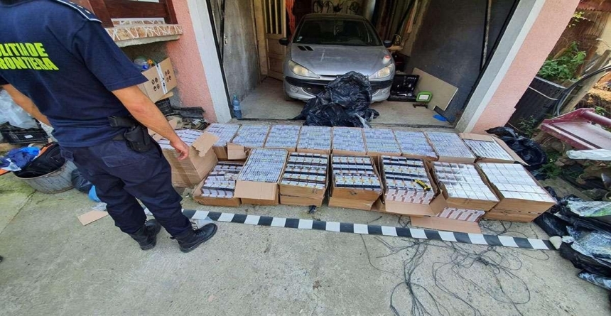 Percheziție și acțiuni ,,în forță” în Maramureș; 19.000 de pachete cu țigări de contrabandă au fost confiscate
