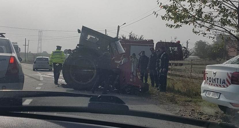 Accident grav în Maramureș: În județul nostru, un copil în vârstă de 9 ani a fost rănit în urma unui impact între un autoturism și un tractor care ducea 2 vaci