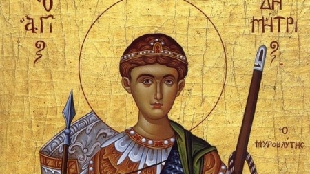 26 octombrie: Se prăznuiește Sfântul Mare Mucenic Dimitrie, Izvorâtorul de Mir