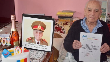 Maramureșean care a scris istorie: Colonel (r) Marin Stănescu a împlinit 101 ani (FOTO)