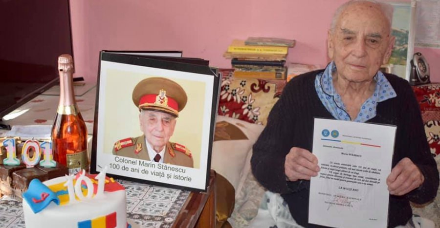 Maramureșean care a scris istorie: Colonel (r) Marin Stănescu a împlinit 101 ani (FOTO)