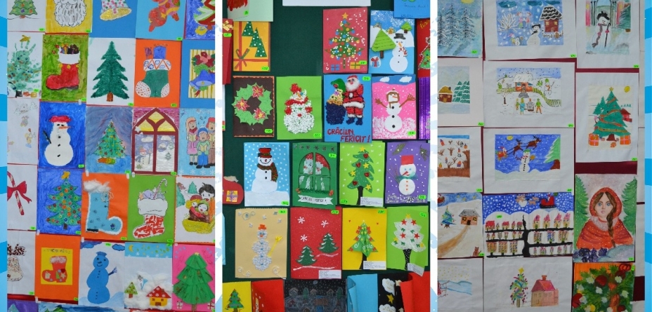 ”Splendoarea iernii prin ochi de copil”: Concurs de desene și colaje la Vișeu de Sus