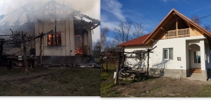 Vis împlinit: Vârstnicul din Berința, a cărui locuință a ars în primăvara acestui an, s-a mutat în casa refăcută de oameni cu suflet mare