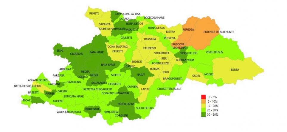 Vaccinarea în județul Maramureș: Baia Mare, aria din apropierea sa, sunt, în prezent, în fruntea topului imunizării anti-COVID-19. Vezi situația pe localități!