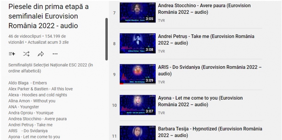 Eurovision 2022 Selecția Națională: Artista pop Aris, tânărul maramureșean Andrei Petruș și cântăreți mai mult consacrați sau debutanți. Vezi aici toată lista!