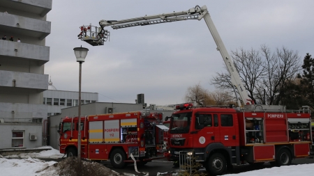 ISU Maramureș, simulare de incendiu la Spitalul Județean Baia Mare