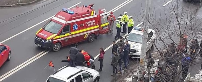 Azi accident de circulație: În Baia Mare o femeie în vârstă de 70 ani a fost lovită de mașină, pe strada Grănicerilor din municipiu! (FOTO)