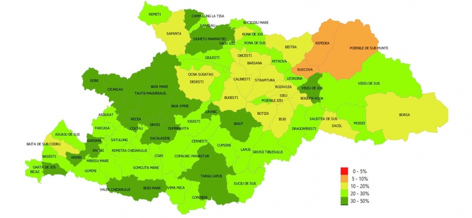 Vaccinarea în județul Maramureș: Baia Mare, aria din apropierea sa, este, în prezent, fruntașă, clar, la imunizarea anti-COVID-19. Vezi situația pe localități!