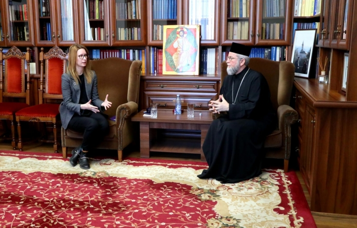Vizită la Reședința Episcopală: PS Iustin a discutat cu Roksolana Pidlasa, deputat în Parlamentul Ucrainean și membră în Comisia de Dezvoltare Economică
