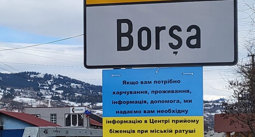 A fi de ajutor: În județul Maramureș în orașul Borșa autoritățile au montat indicatoare în limba ucraineană, pentru a veni în sprijinul, celor care vin la noi!