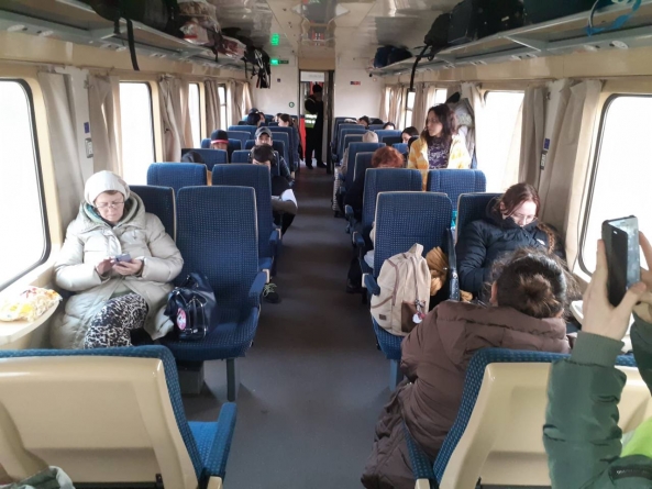 Condiții excelente de transport feroviar pentru refugiații ucrainieni
