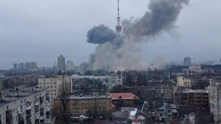 Turnul TV din Kiev, bombardat de armata rusă. 5 oameni au fost uciși