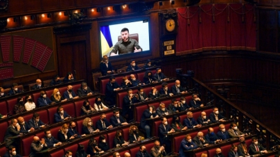 Zelenski s-a adresat parlamentului italian: „Ucraina este pentru armata rusă poarta pe unde va pătrunde în Europa”