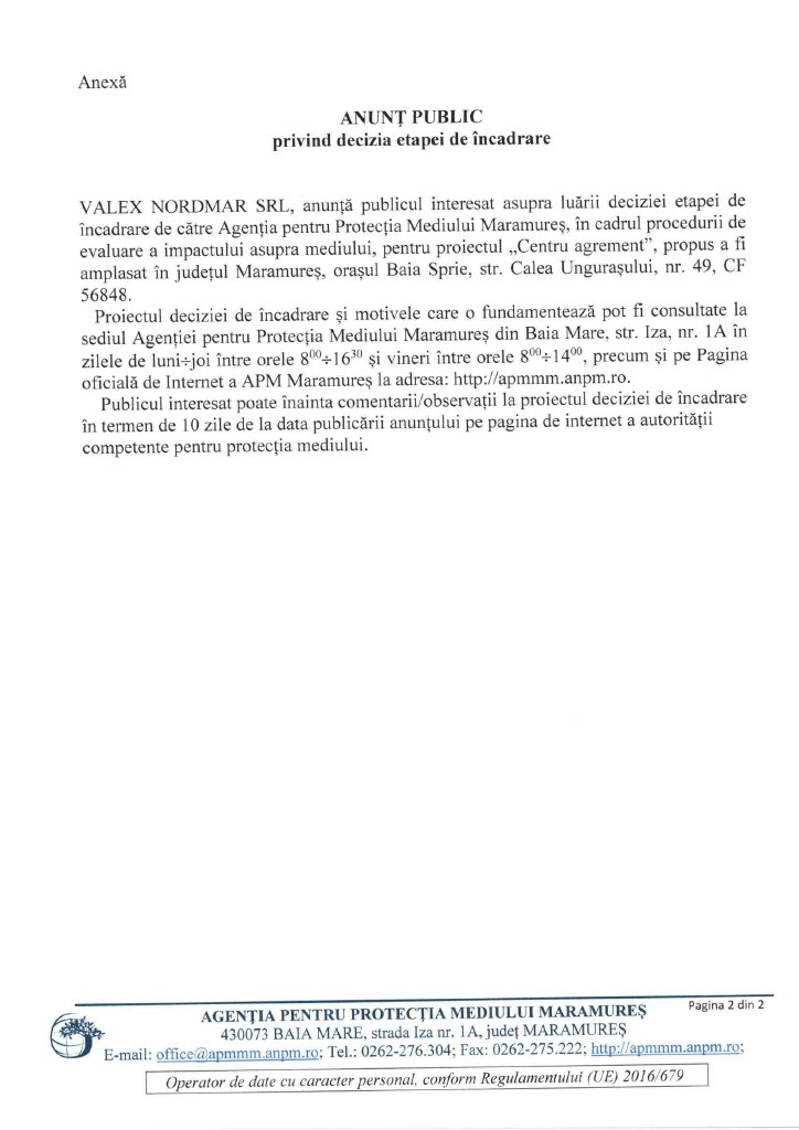 Anunț publicitar 14.04.2022