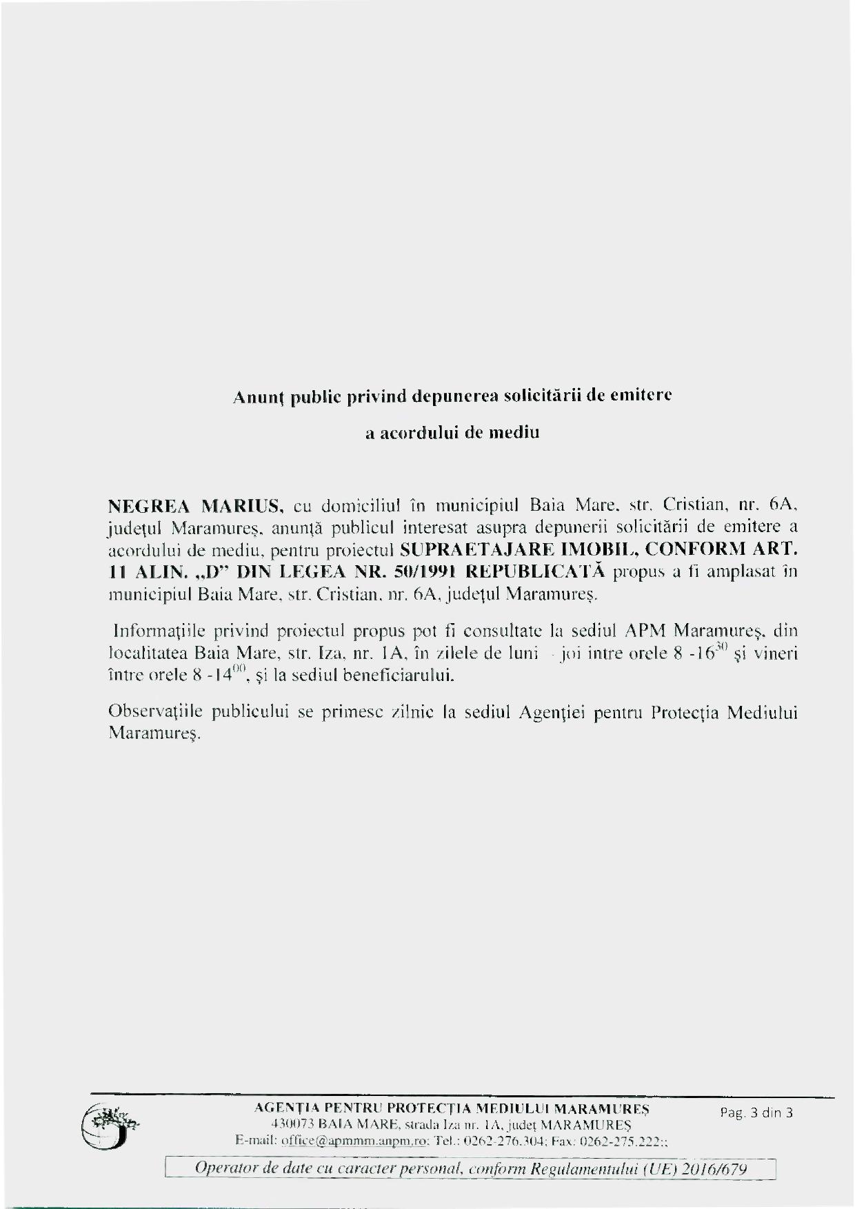 Anunț publicitar 21.04.2022