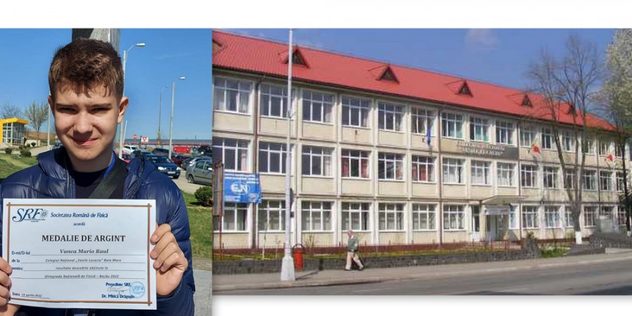 Elevul Mario Raul Vanca de la „Lucaciu” a obținut Medalie de Argint la Olimpiada Națională de Fizică