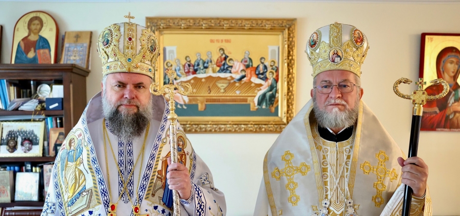 PS Iustin, la hram, împreună cu Arhiepiscopul Ortodox Român din State, la Catedrala Mitropolitană, Chicago: Sfinții Împărați sunt modele pentru toți creștinii!