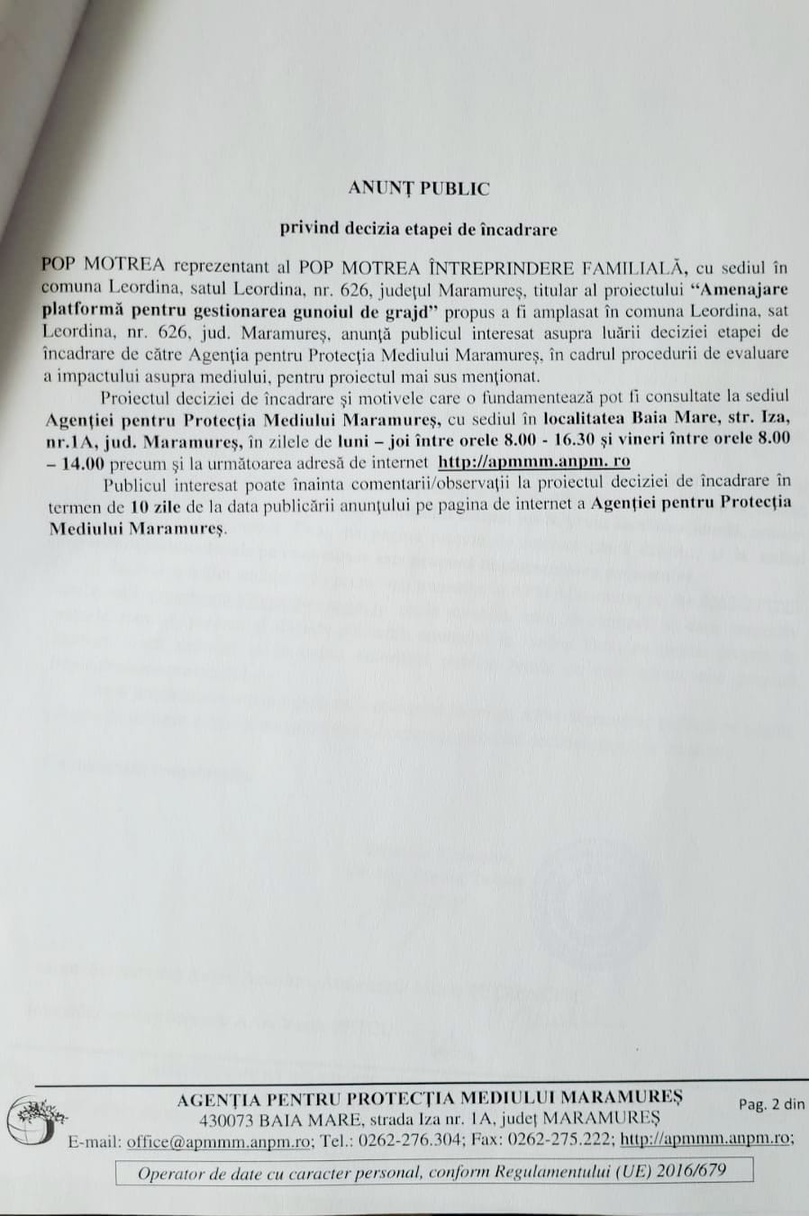 Anunț publicitar 04.05.2022