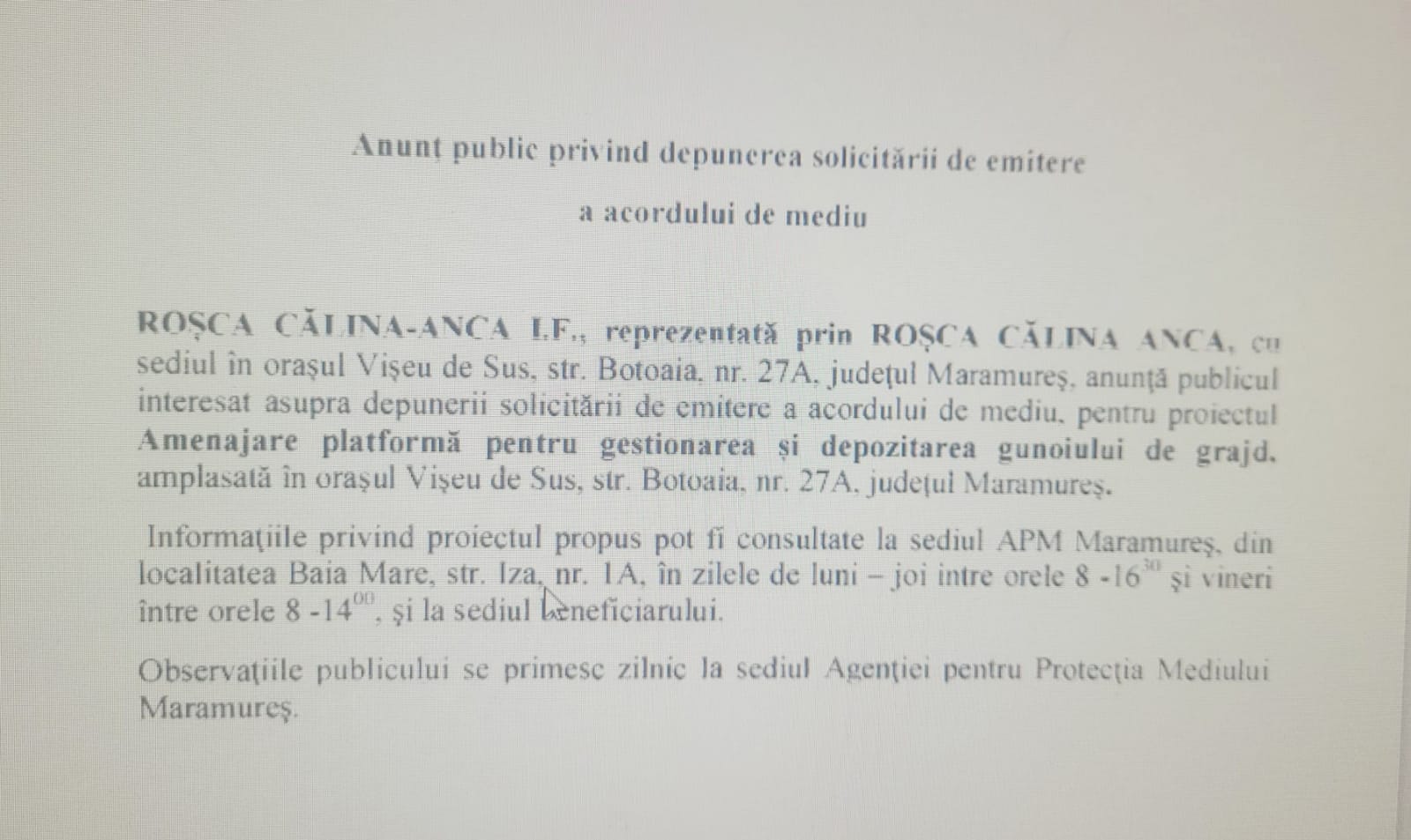 Anunț publicitar 16.05.2022