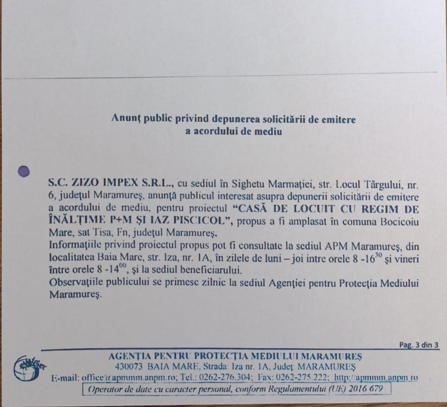 Anunț publicitar 18.05.2022