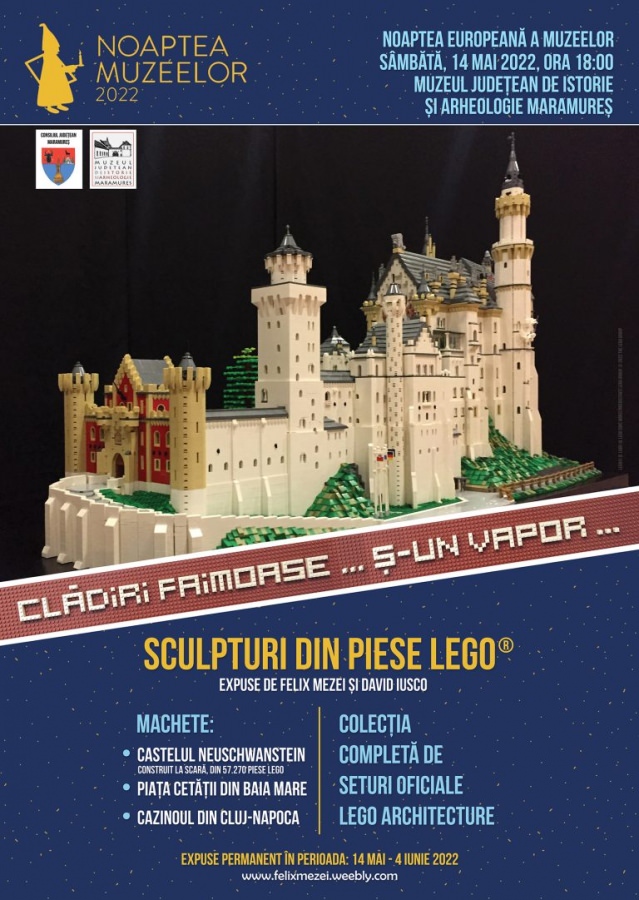 Inedit: Expoziție de construcții din piese LEGO la Muzeul Județean de Istorie și Arheologie Maramureș