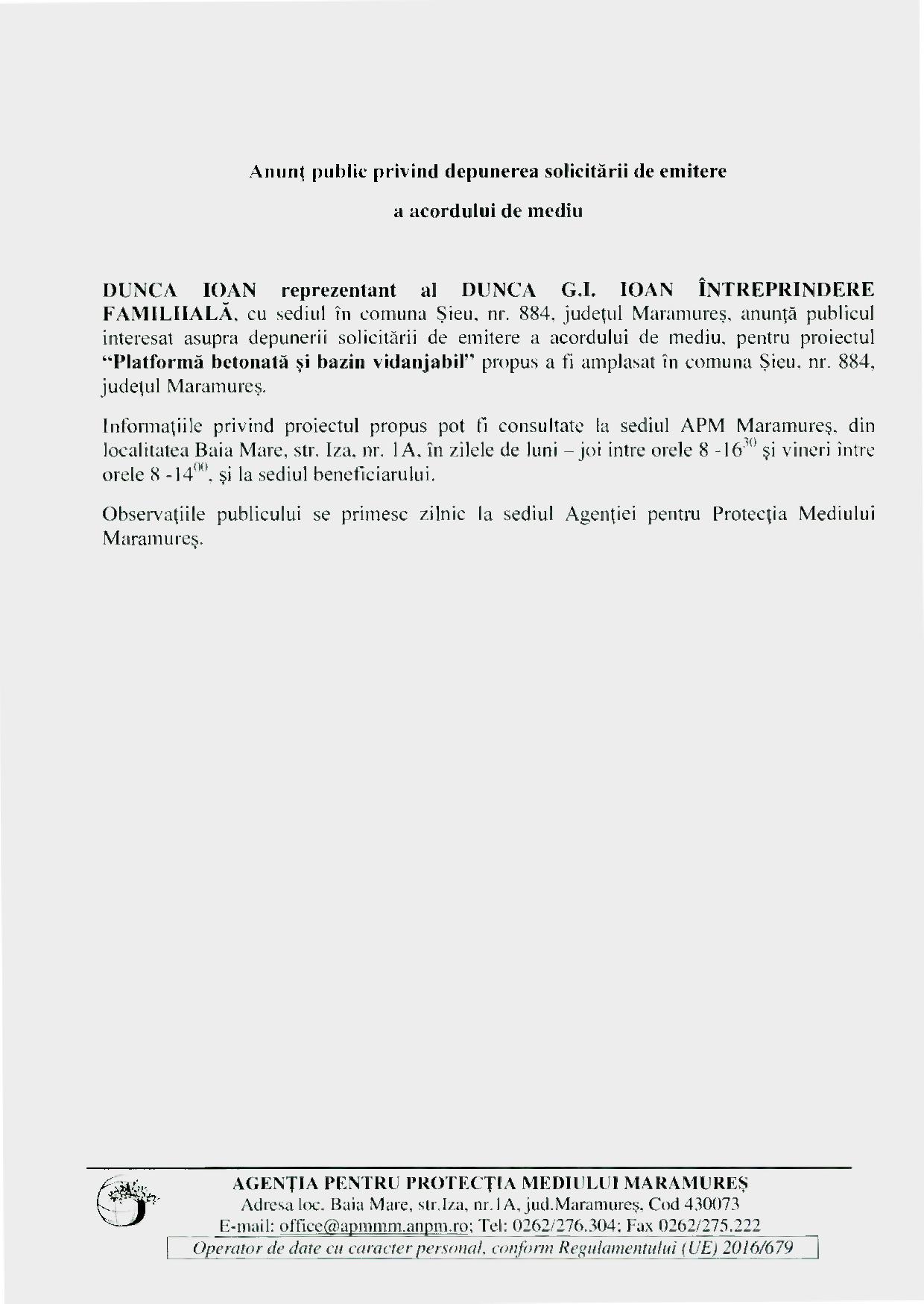 Anunț publicitar 23.05.2022