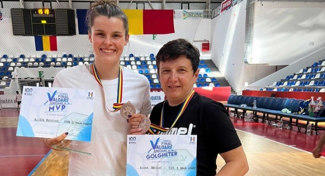 Handbal Feminin CN Junioare2: Alisia Boiciuc, Sportiva din Maramureș care este la Turneul Valoare, atât MVP cât și golgheteră! Echipa sa cucerește lejer bronz!