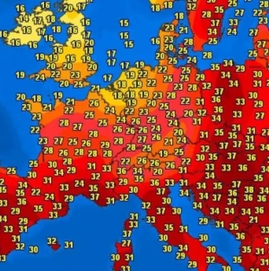 Valul de căldură își continuă drumul prin Europa, joi au fost 37 de grade în Suedia! Diferențe mari de temperatură în România, vineri la prima oră