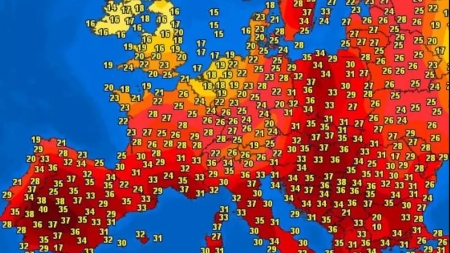Valul de căldură își continuă drumul prin Europa, joi au fost 37 de grade în Suedia! Diferențe mari de temperatură în România, vineri la prima oră