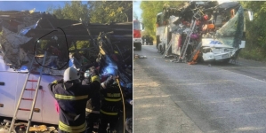 Un autocar românesc a fost zdrobit în Bulgaria. Mai multe persoane au murit