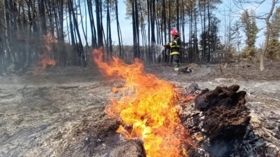 36 de pompieri români, cu nouă mijloace tehnice, continuă misiunea de stingere a incendiului din Sud-Vestul Franței