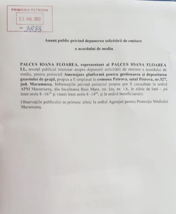 Anunț publicitar 22.08.2022