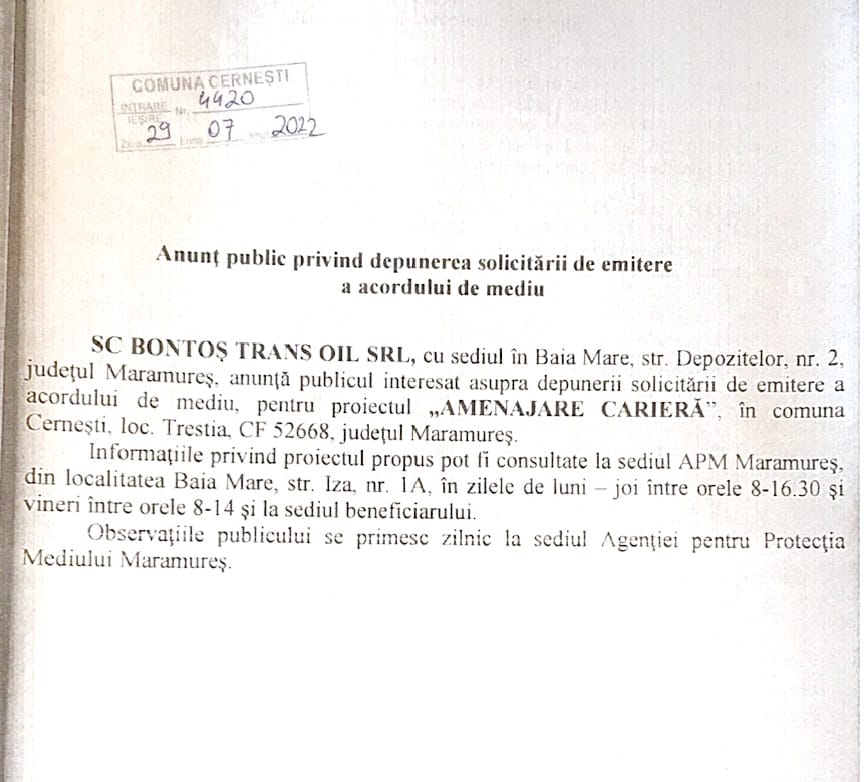 Anunț publicitar 22.08.2022