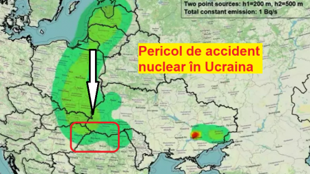 Cum s-ar răspândi radiațiile de la Centrala Zaporoje: Simularea arată că ar fi Maramureșul și el afectat! Detalii despre proiecție!