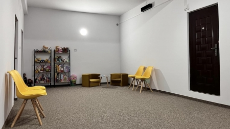 Centrul ludic amenajat pentru copiii ucrainieni cazați la Mănăstirea “Izvorul Tămăduirii” Petrova