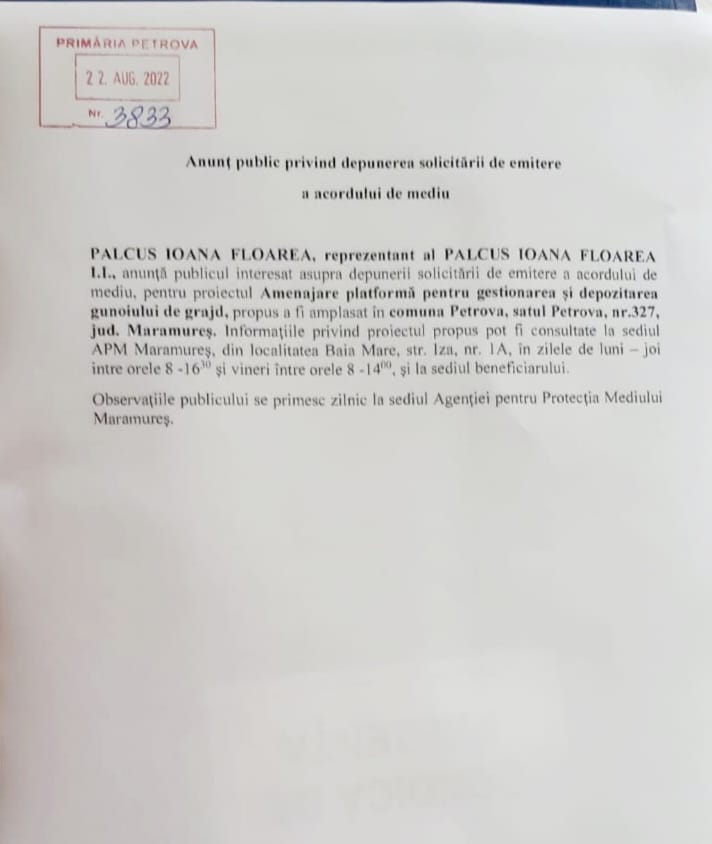 Anunț publicitar 22.08.2022