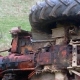 Tractor răsturnat peste un bărbat din Borșa