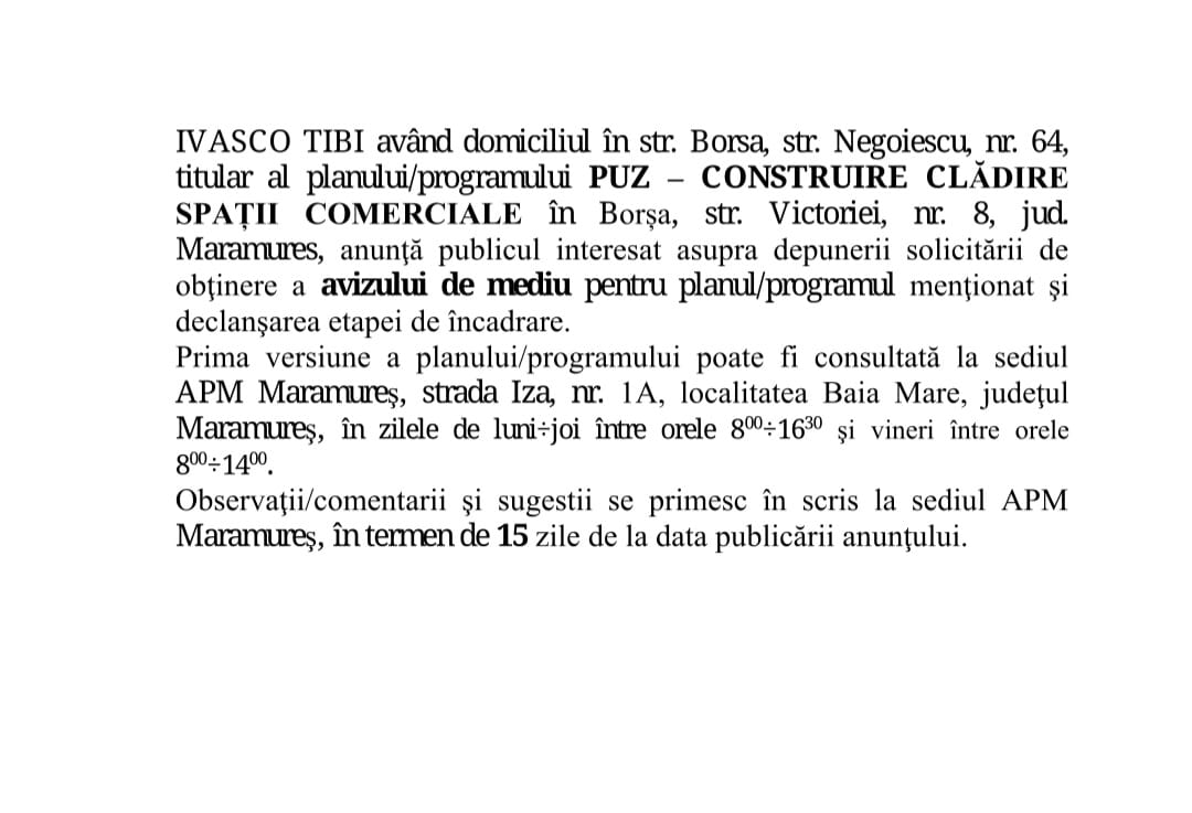 Anunț publicitar 08.10.2022