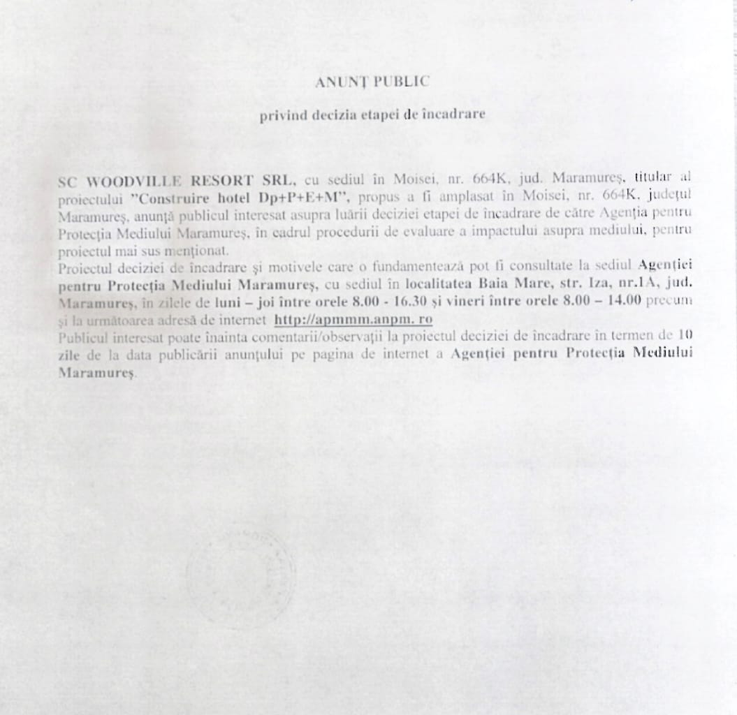 Anunț publicitar 10.10.2022