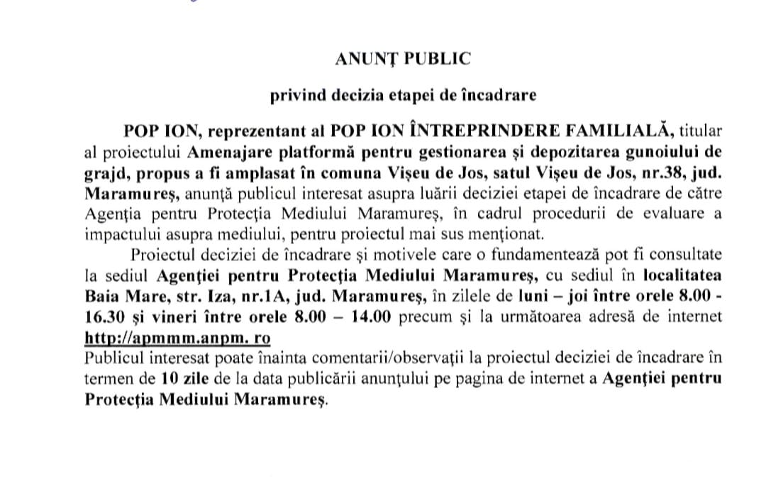 Anunț publicitar 06.10.2022