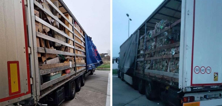 Peste 34 tone de deșeuri au fost oprite la intrarea în țară; La volanul automarfarelor se aflau maramureșeni